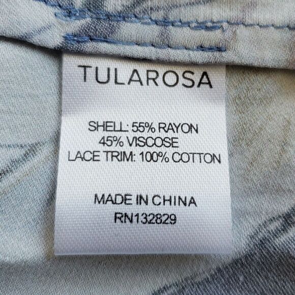 TULAROSA Drucilla duster long sleeve ruffle wrap kimono in midnight floral Sz S - Picture 11 of 12